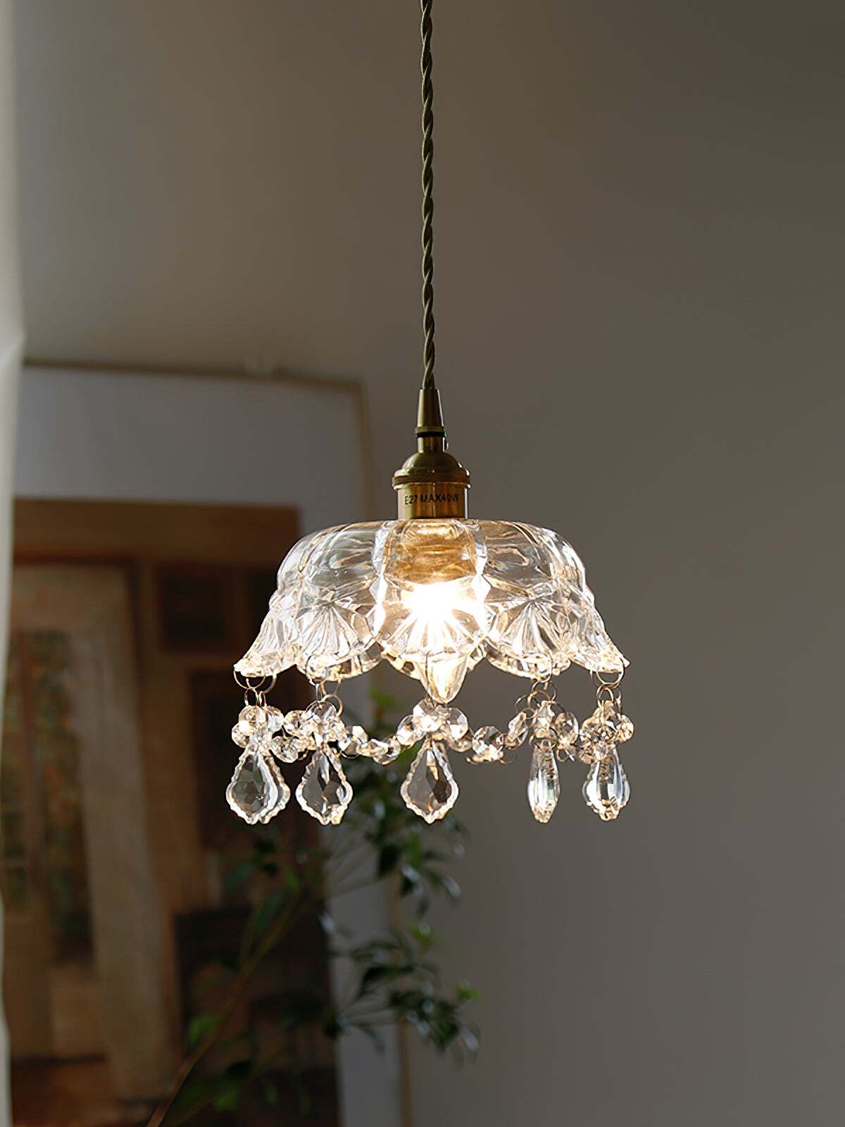 Glass Jewel Pendant Light